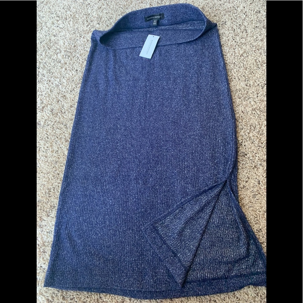 New with Tags Banana Republic Knit Pencil Skirt Blue